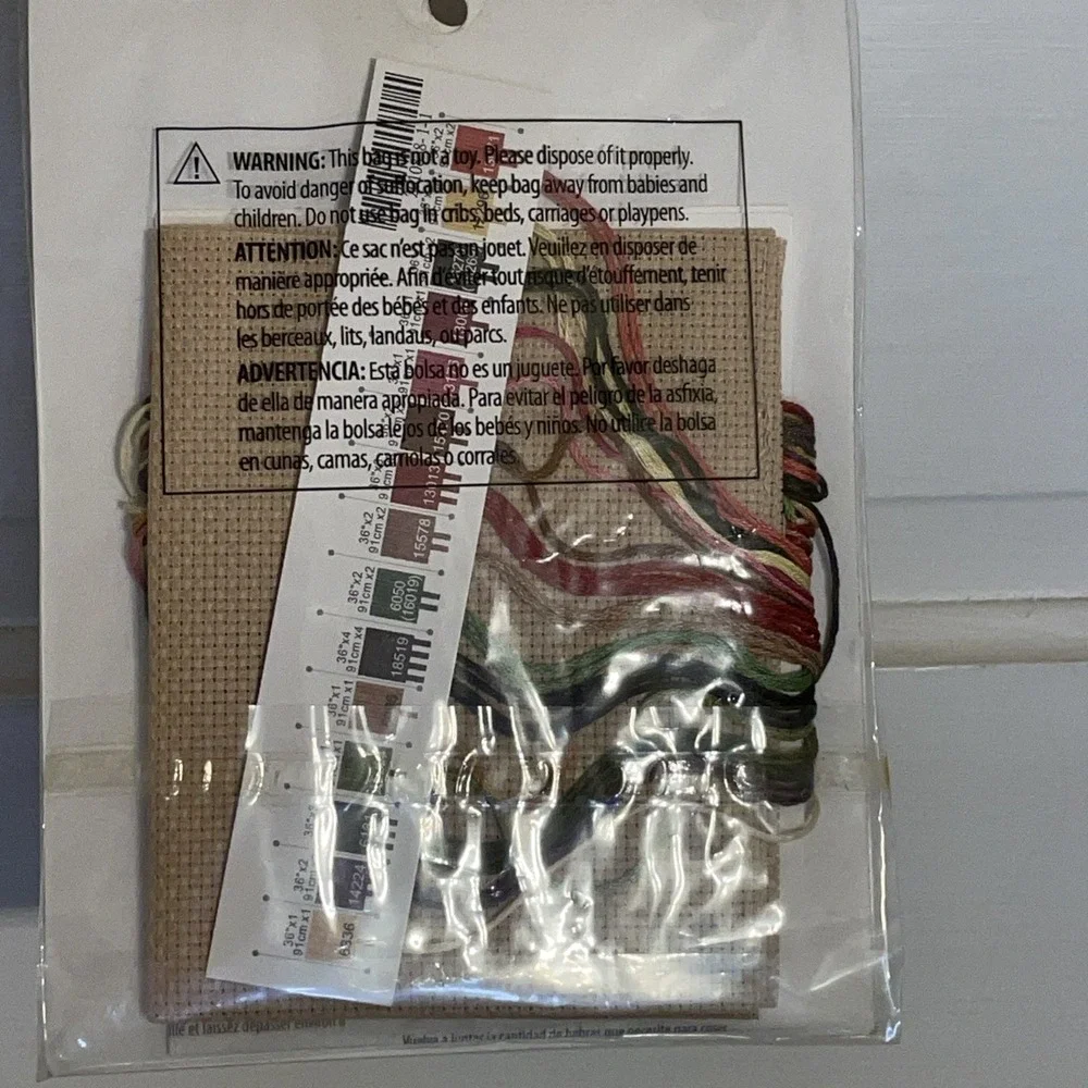 NIP Cross Stitch Kit | Mediterranean Flavors Food Drink | 14 Colors 7 x 5 Inch